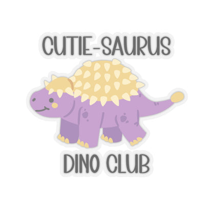 Ankylosaurus Cutie Saurus Dino Club Purple -  Amazing Kiss-Cut Sticker Gift to dino decorate any surface