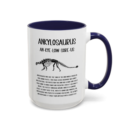 Fossil Ankylosaurus Mug with Detailed Black Graphic Amazing Gift for the Dino Lovers in your life