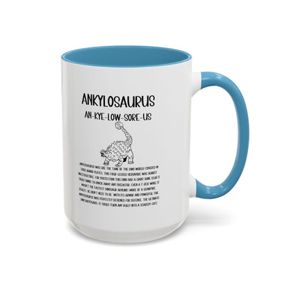 Defensive  Ankylosaurus Mug with Detailed Black Graphic Amazing Gift for the Dino Lovers in your life