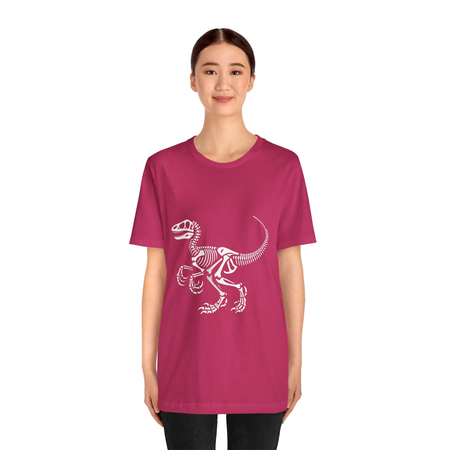 Classic Velociraptor Skeleton Tee – Perfect Fossil Design for Dino Lovers! 🦖💀🦴 - Unisex Jersey Short Sleeve Tee Super Comfy Dino T-Shirt Gift