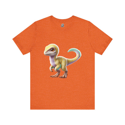 Fluffy Pastel Baby Velociraptor T-Shirt - Unisex Jersey Short Sleeve Tee Super Comfy Dino T-Shirt Gift