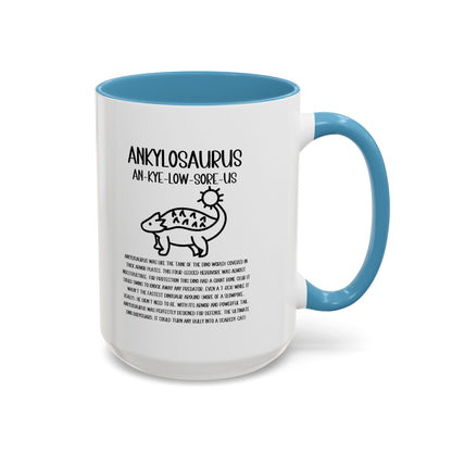 Cute Ankylosaurus Mug with Detailed Black Graphic Amazing Gift for the Dino Lovers in your life