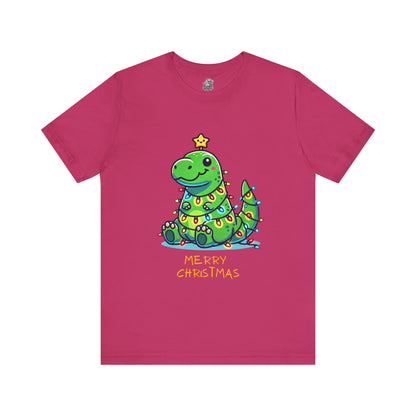 Merry Christmas - Tree Rex Jerry - Unisex Jersey Short Sleeve Tee Super Comfy Dino T-Shirt Gift