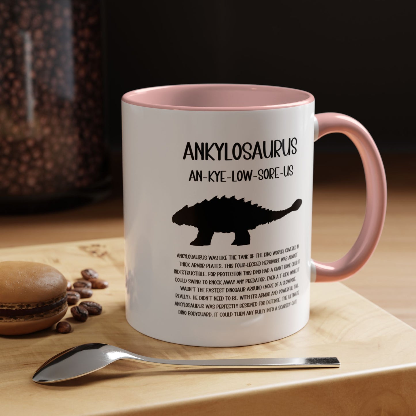 Ankylosaurus Mug with Detailed Black Graphic Amazing Gift for the Dino Lovers in your life