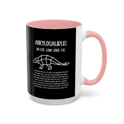 Polygon Ankylosaurus Mug with Detailed White Graphic Amazing Gift for the Dino Lovers in your life