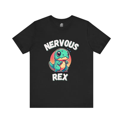 Nervous Rex Unisex T-Shirt – Cute & Funny Unisex Dinosaur Tee for All Dino Lovers