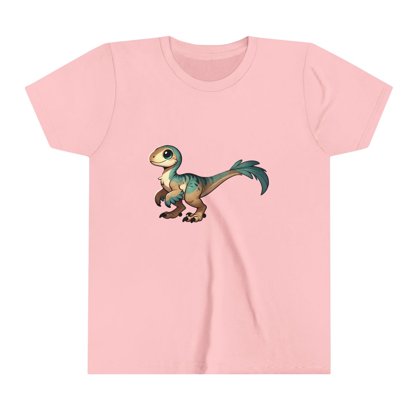 Youth Adorable Baby Velociraptor Tee – Cuteness Overload for Dino Lovers! 🦖💚✨ - Unisex Jersey Short Sleeve Tee Super Comfy Dino T-Shirt Gift