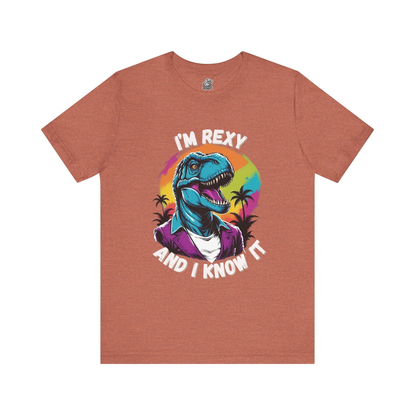 Retro Rex – I’m Rexy and I Know It Unisex T-Shirt with 80s Vibes & Cool T-Rex