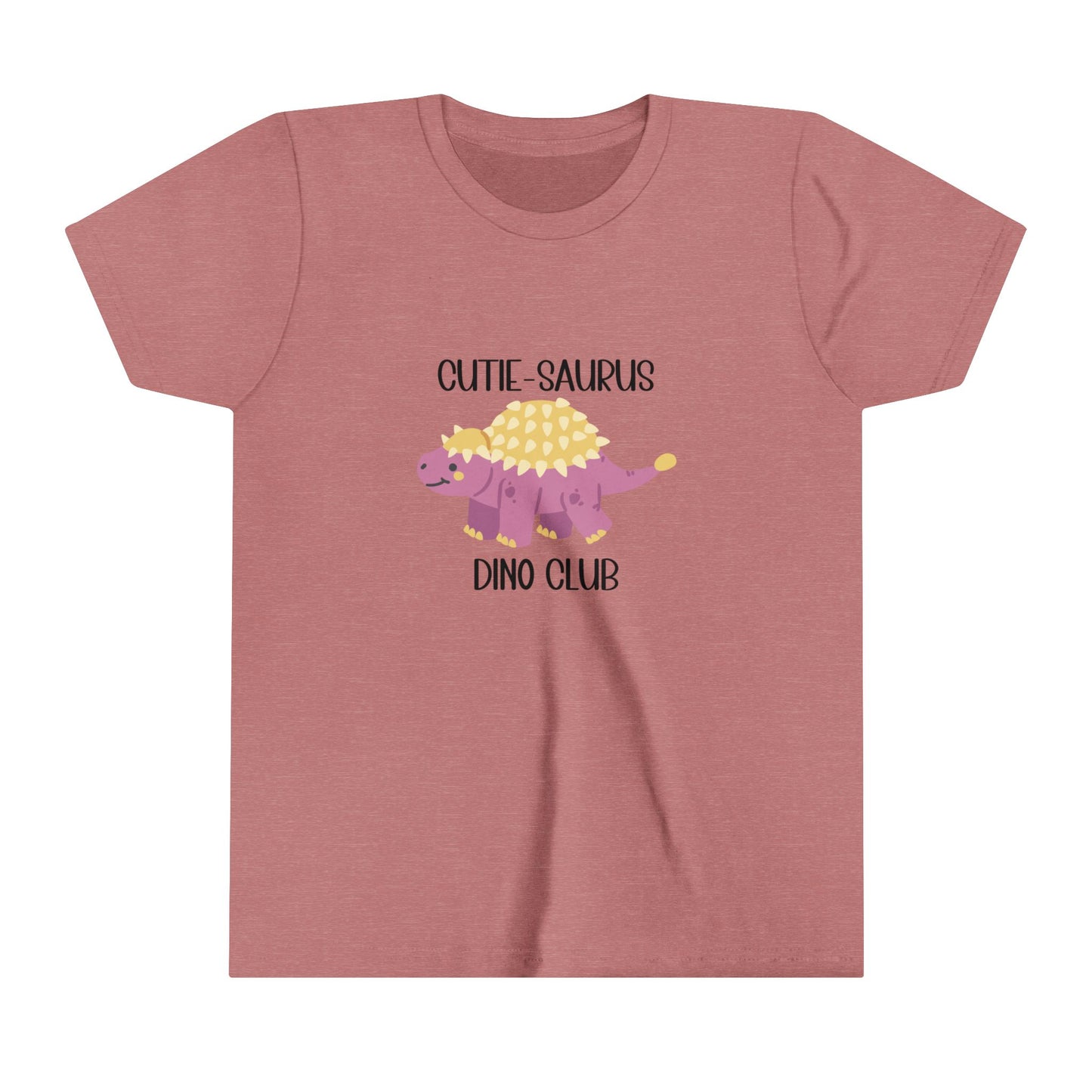 Ankylosaurus Cutie Saurus Dino Club Pink - Black Graphic - Unisex Jersey Short Sleeve Tee Super Comfy Dino T-Shirt Gift