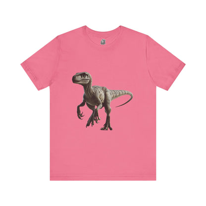 Brown Tone Theatrical Velociraptor - Unisex Jersey Short Sleeve Tee Super Comfy Dino T-Shirt Gift