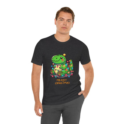 Merry Christmas - Tree Rex Kerry - Unisex Jersey Short Sleeve Tee Super Comfy Dino T-Shirt Gift