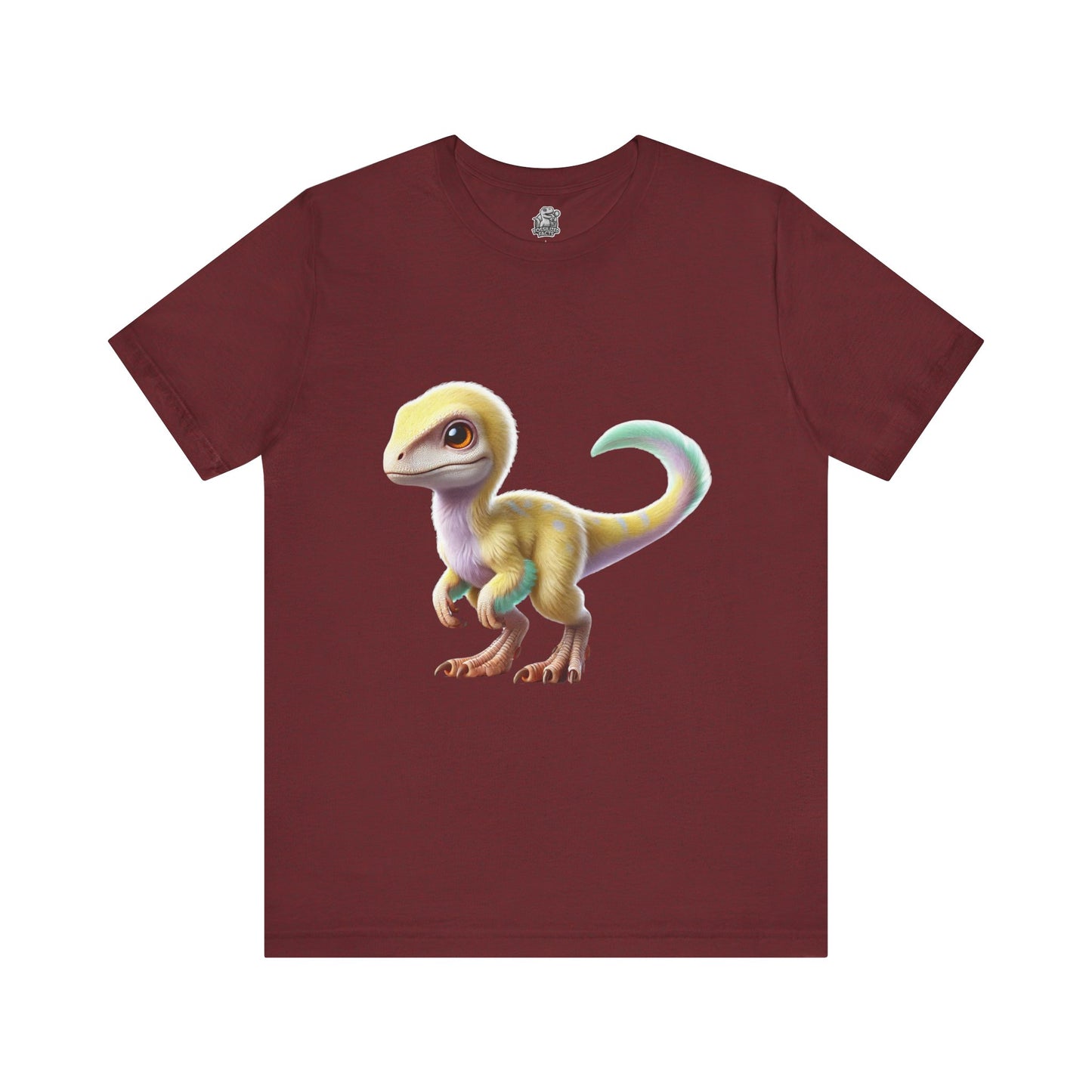 Fluffy Pastel Baby Velociraptor T-Shirt - Unisex Jersey Short Sleeve Tee Super Comfy Dino T-Shirt Gift