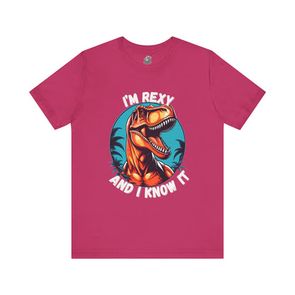 I’m Rexy and I Know It Unisex T-Shirt – Bold & Fun T-Rex Design for Dinosaur Fans Moden Style