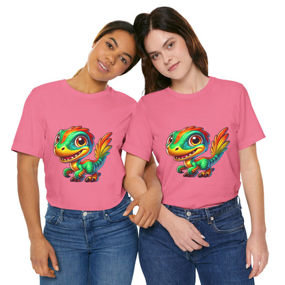 Smiley Velociraptor- Unisex Jersey Short Sleeve Tee Super Comfy Dino T-Shirt Gift