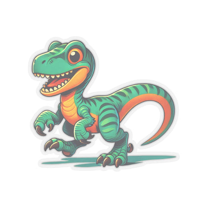 Vibrant Velociraptor - Amazing Kiss-Cut Sticker Gift to dino decorate any surface Great Birthday Gift