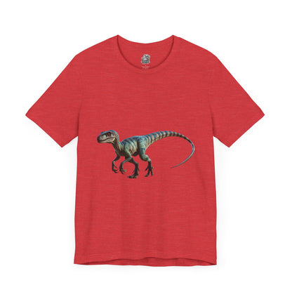 Vibrant Velociraptor Adventure Tee - Unisex Jersey Short Sleeve Tee Super Comfy Dino T-Shirt Gift