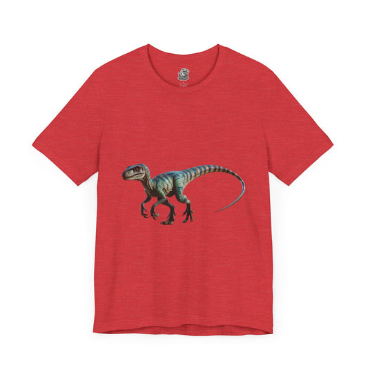 Vibrant Velociraptor Adventure Tee - Unisex Jersey Short Sleeve Tee Super Comfy Dino T-Shirt Gift