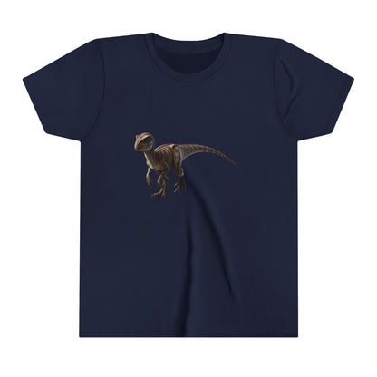 Youth Playful Velociraptor Tee – Bring Dino Adventure to Your Day! 🦖 - Unisex Jersey Short Sleeve Tee Super Comfy Dino T-Shirt Gift