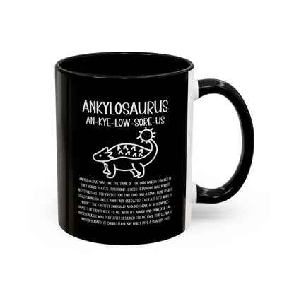 Cute Ankylosaurus Mug with Detailed White Graphic Amazing Gift for the Dino Lovers in your life