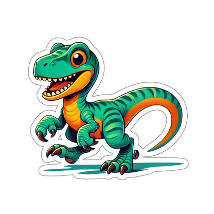 Vibrant Velociraptor - Amazing Kiss-Cut Sticker Gift to dino decorate any surface Great Birthday Gift