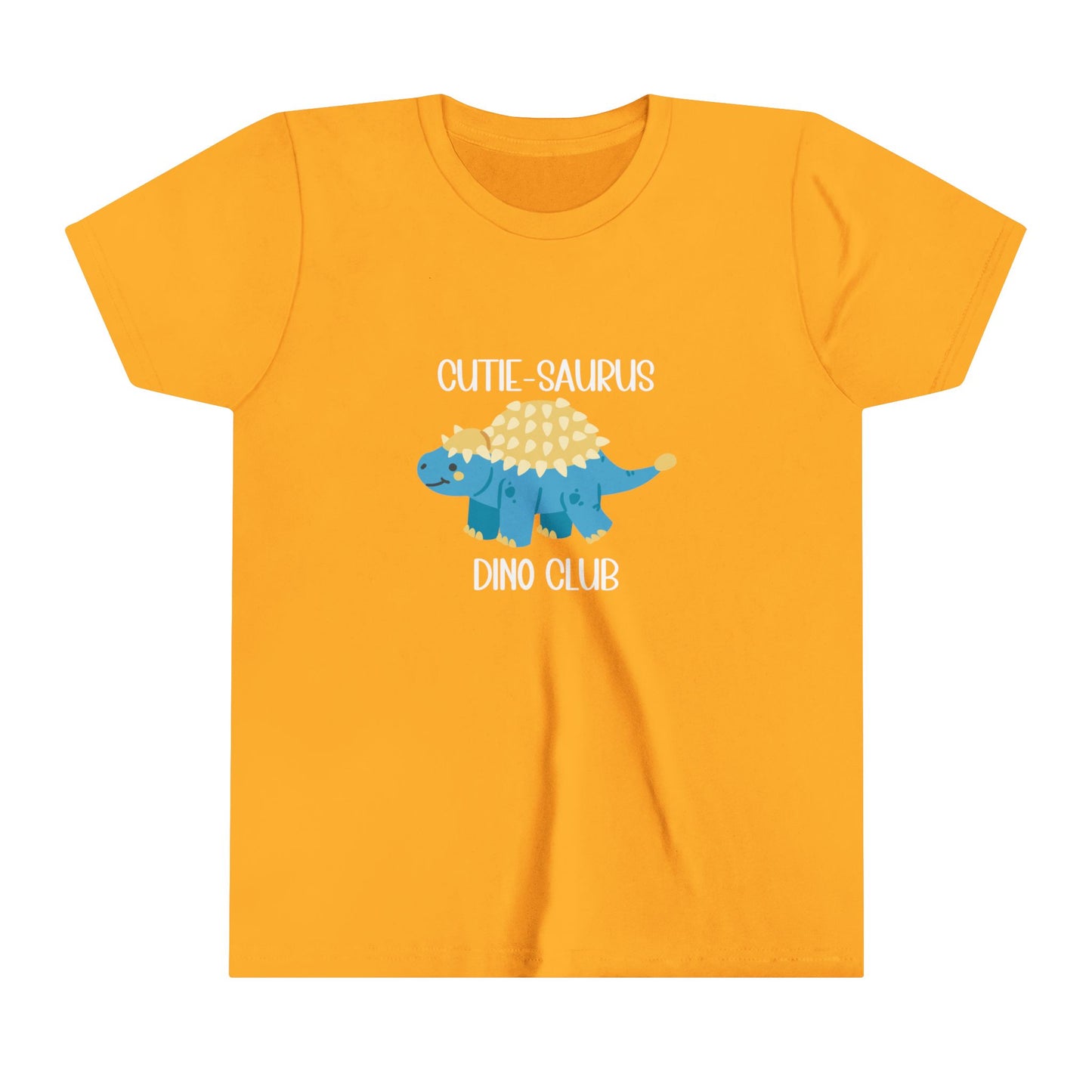 Youth Ankylosaurus Cutie Saurus Dino Club Blue - White Graphic - Unisex Jersey Short Sleeve Tee Super Comfy Dino T-Shirt Gift