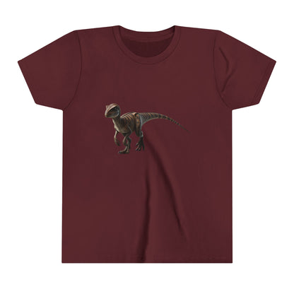 Youth Playful Velociraptor Tee – Bring Dino Adventure to Your Day! 🦖 - Unisex Jersey Short Sleeve Tee Super Comfy Dino T-Shirt Gift