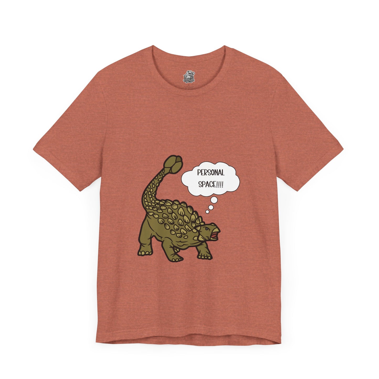 Ankylosaurus Personal Space Graphic - Unisex Jersey Short Sleeve Tee Super Comfy Dino T-Shirt Gift