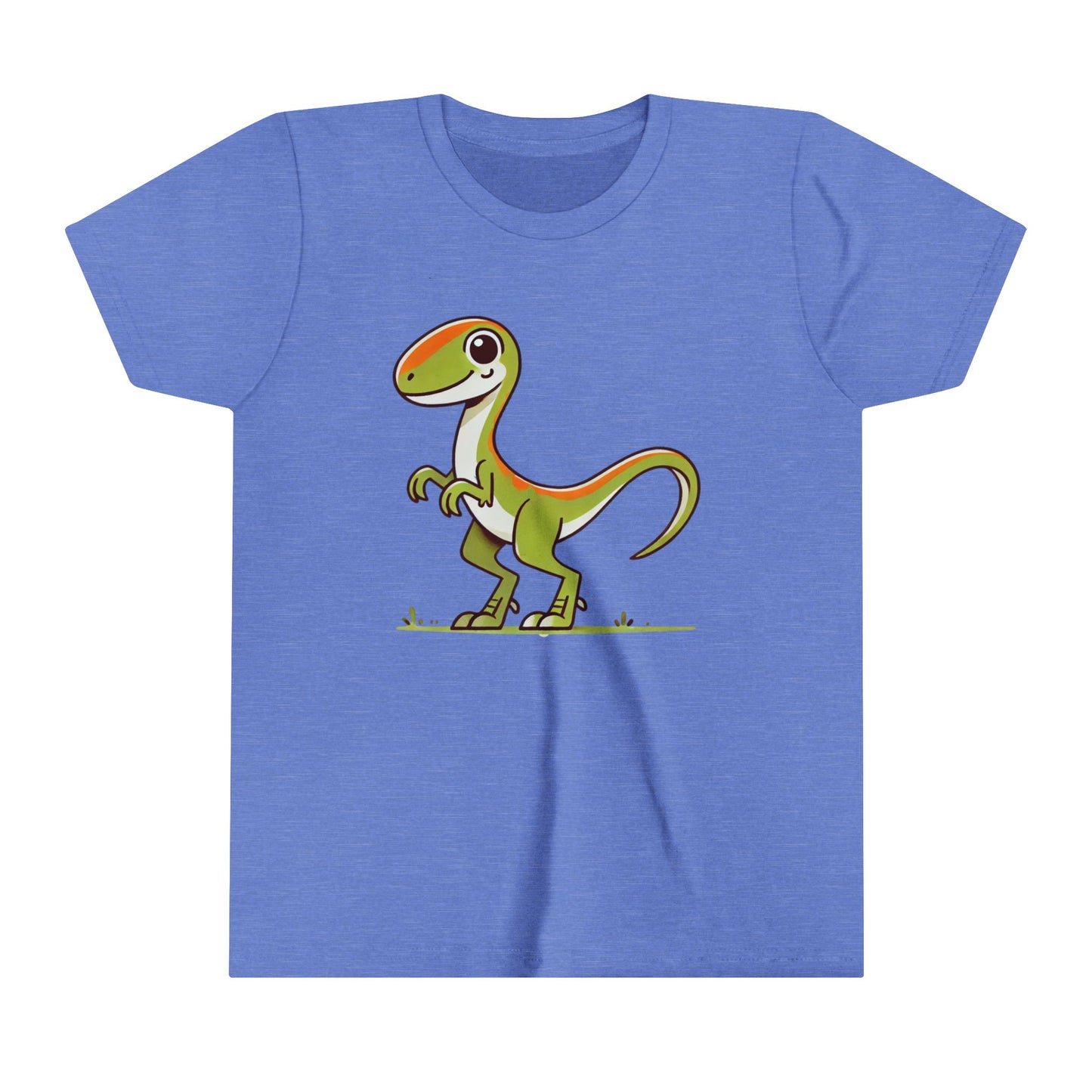 Youth Adorable Green Velociraptor Tee – Perfect for Dino Lovers! 🌿🦖💚 - Unisex Jersey Short Sleeve Tee Super Comfy Dino T-Shirt Gift