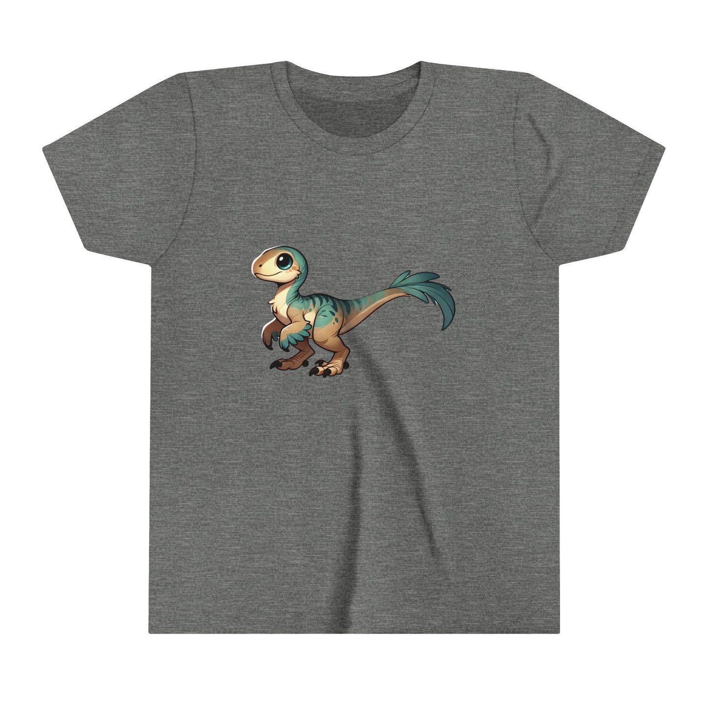 Youth Adorable Baby Velociraptor Tee – Cuteness Overload for Dino Lovers! 🦖💚✨ - Unisex Jersey Short Sleeve Tee Super Comfy Dino T-Shirt Gift