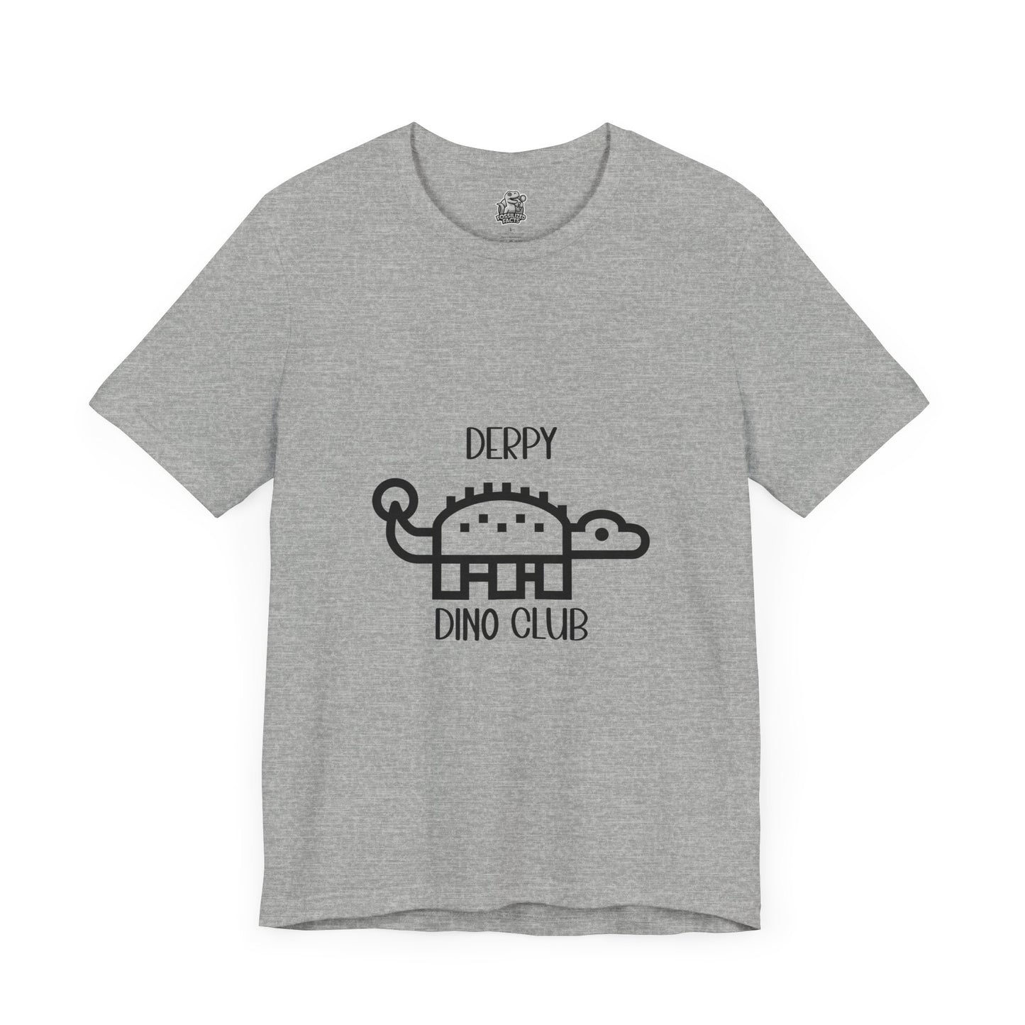 Ankylosaurus Derpy Dino Club Black Graphic - Unisex Jersey Short Sleeve Tee Super Comfy Dino T-Shirt Gift