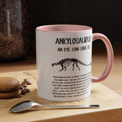 Fossil Ankylosaurus Mug with Detailed Black Graphic Amazing Gift for the Dino Lovers in your life