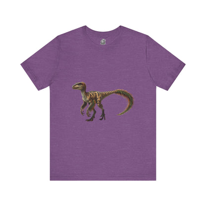 Wild & Feathered Velociraptor Tee – Bold Jungle Vibes and Fierce Dino Style! 🦖🌿🔥 - Unisex Jersey Short Sleeve Tee Super Comfy Dino T-Shirt Gift