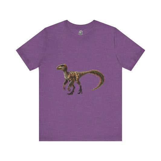 Wild & Feathered Velociraptor Tee – Bold Jungle Vibes and Fierce Dino Style! 🦖🌿🔥 - Unisex Jersey Short Sleeve Tee Super Comfy Dino T-Shirt Gift