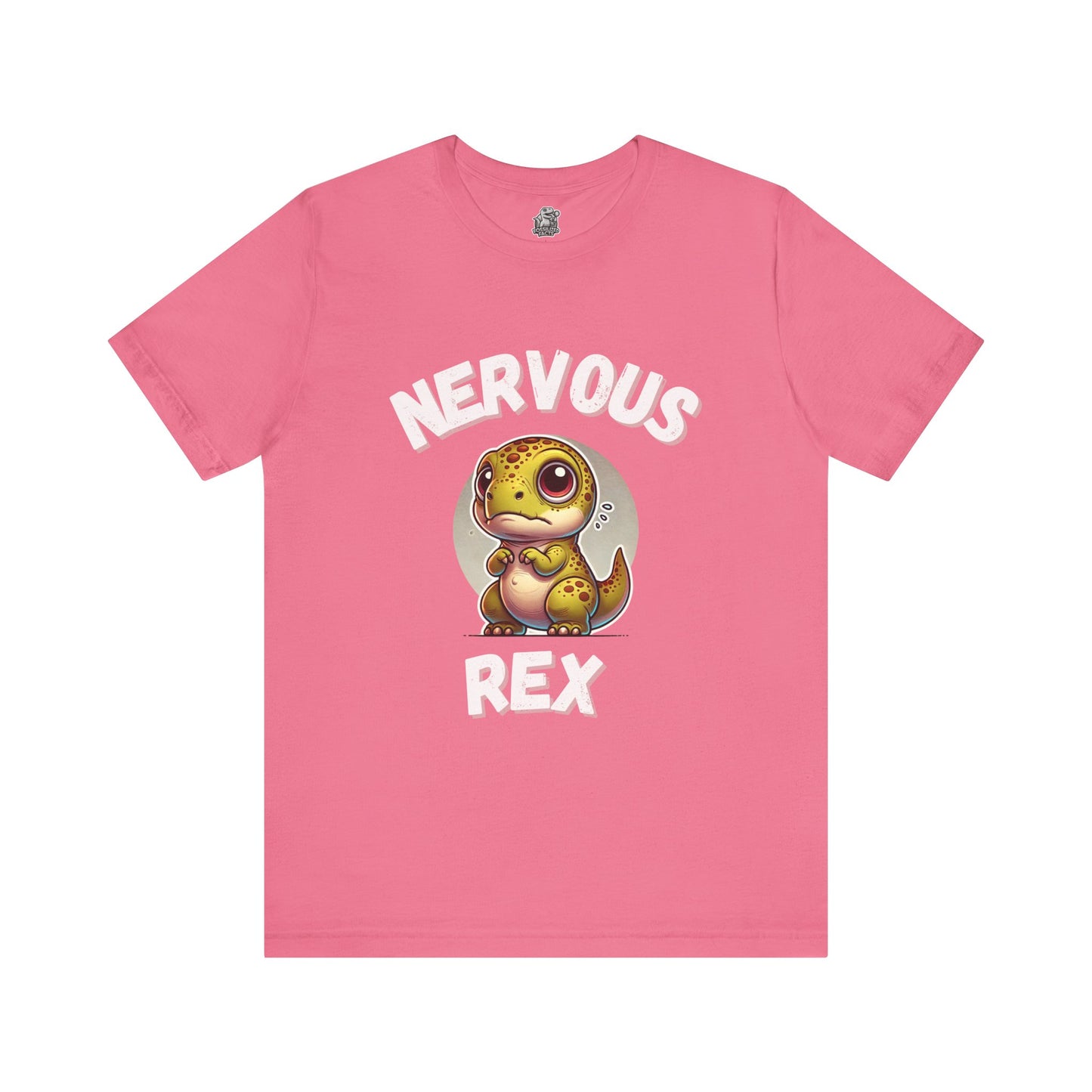 Cute Nervous Rex Unisex T-Shirt – Cute & Funny Unisex Dino Design for Everyday Fun