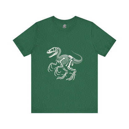 Velociraptor Fossil Skeleton Tee – Bold & Authentic Prehistoric Style! 🦖🦴✨ - Unisex Jersey Short Sleeve Tee Super Comfy Dino T-Shirt Gift