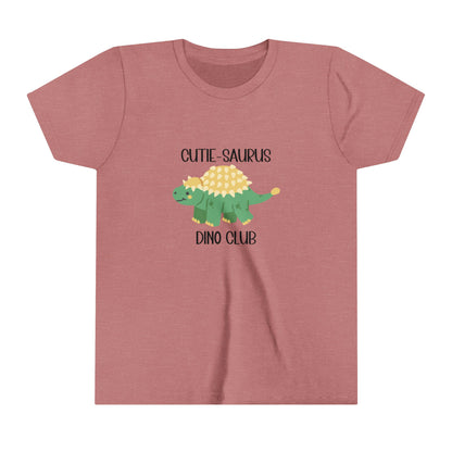 Ankylosaurus Cutie Saurus Dino Club Green - Black Graphic - Unisex Jersey Short Sleeve Tee Super Comfy Dino T-Shirt Gift