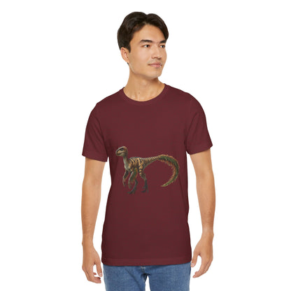 Wild & Feathered Velociraptor Tee – Bold Jungle Vibes and Fierce Dino Style! 🦖🌿🔥 - Unisex Jersey Short Sleeve Tee Super Comfy Dino T-Shirt Gift