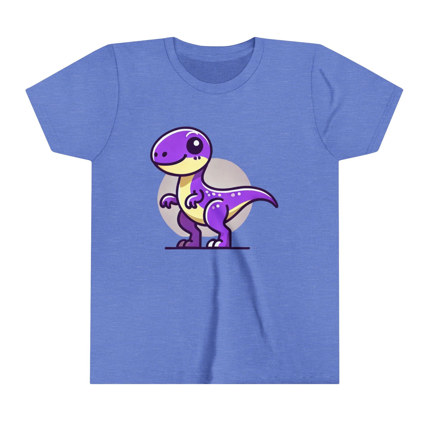 Youth Adorable Purple Dino Tee – Perfect for Little Dinosaur Lovers! 💜🦖 - Unisex Jersey Short Sleeve Tee Super Comfy Dino T-Shirt Gift