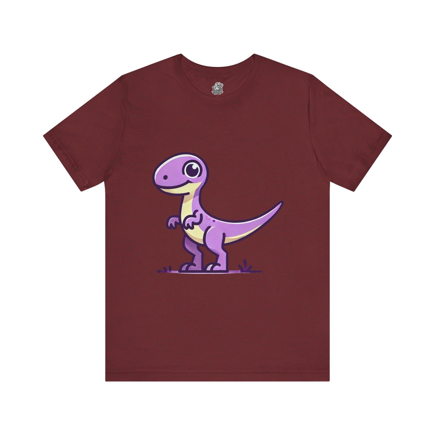 Cute Purple Cartoon Velociraptor - Unisex Jersey Short Sleeve Tee Super Comfy Dino T-Shirt Gift