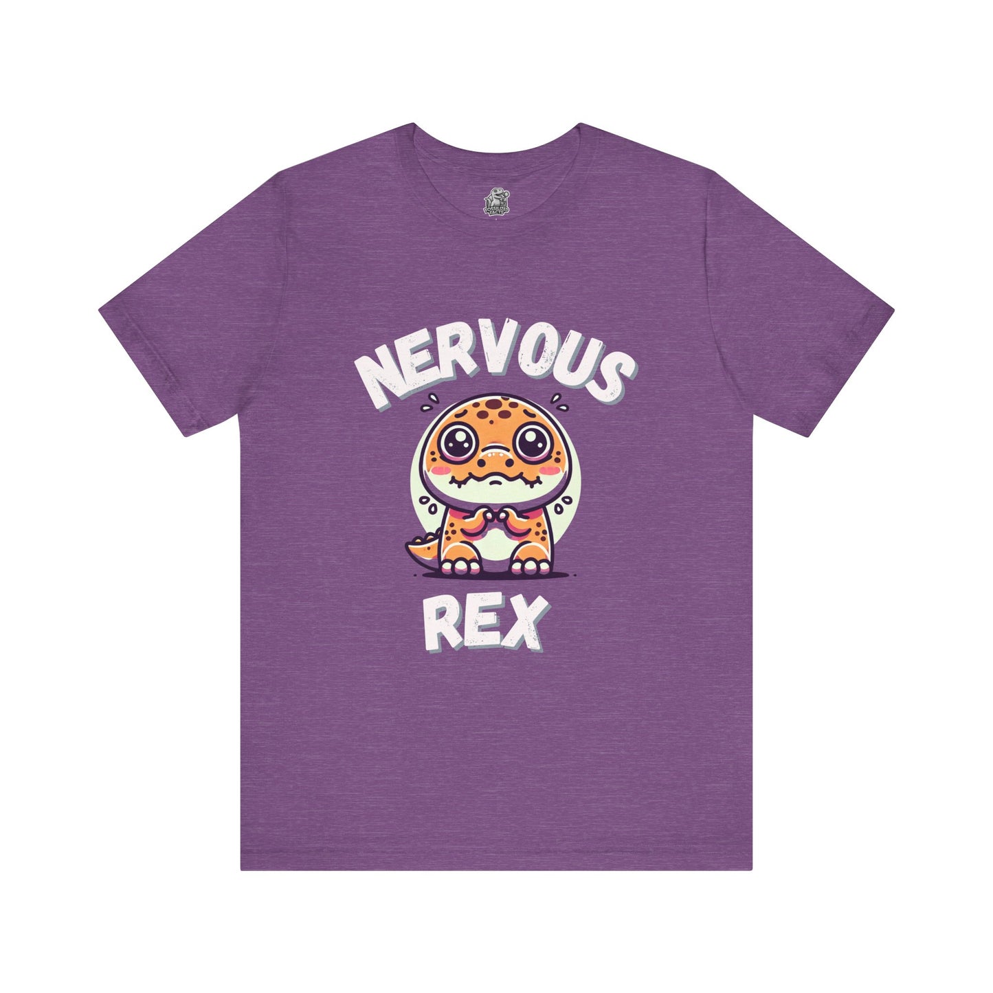 Nervous Rex Unisex T-Shirt – Adorable Unisex Dino Tee for Fun & Relatable Style