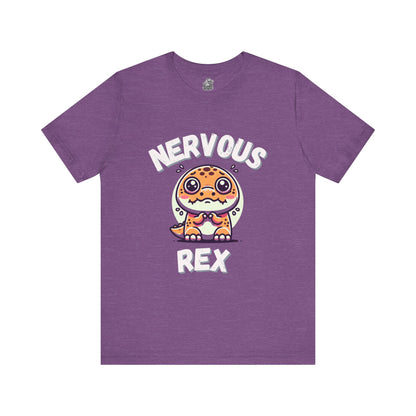 Nervous Rex Unisex T-Shirt – Adorable Unisex Dino Tee for Fun & Relatable Style