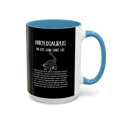 Defensive Ankylosaurus Mug with Detailed White Graphic Amazing Gift for the Dino Lovers in your life