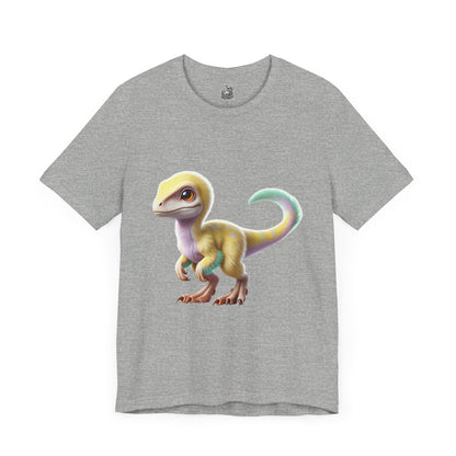 Fluffy Pastel Baby Velociraptor T-Shirt - Unisex Jersey Short Sleeve Tee Super Comfy Dino T-Shirt Gift