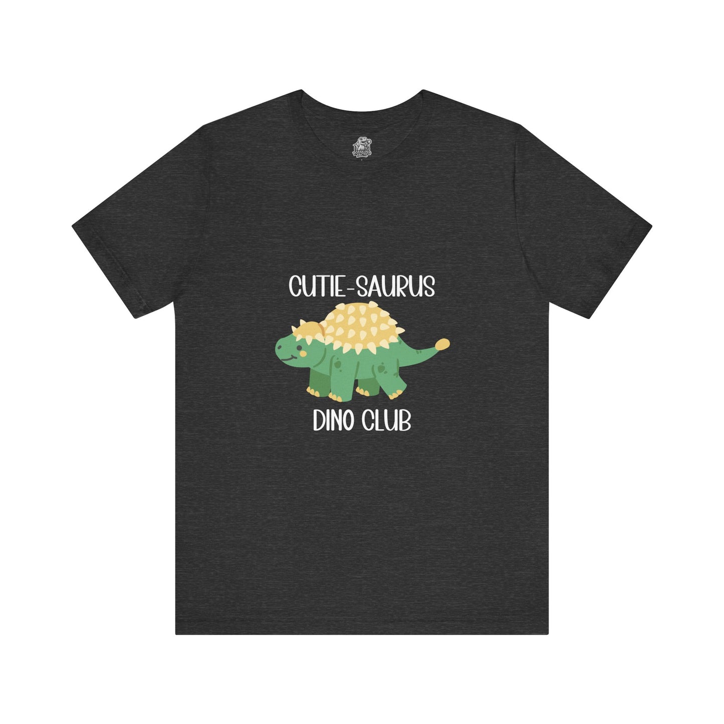 Ankylosaurus Cutie Saurus Dino Club Green - White Graphic - Unisex Jersey Short Sleeve Tee Super Comfy Dino T-Shirt Gift