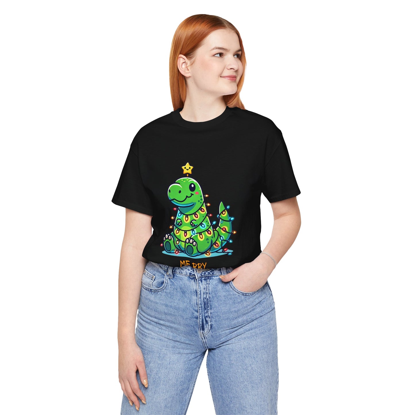 Merry Christmas - Tree Rex Jerry - Unisex Jersey Short Sleeve Tee Super Comfy Dino T-Shirt Gift