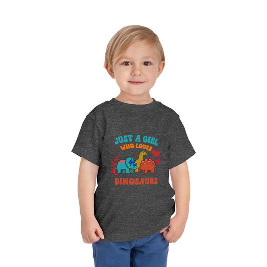 Just a Girl Who Loves Dinosaurs Toddler Size T-Shirt Stem children who Love Dinosaurs Tshirts