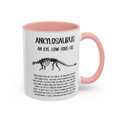 Fossil Ankylosaurus Mug with Detailed Black Graphic Amazing Gift for the Dino Lovers in your life