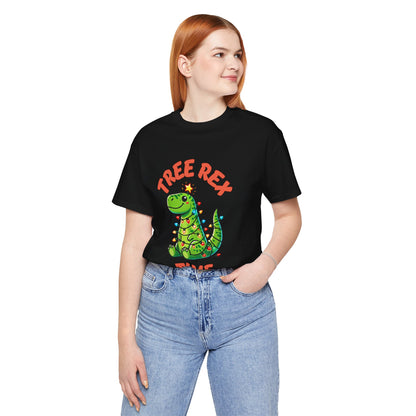 Tree Rex Time Christmas Devan - Unisex Jersey Short Sleeve Tee Super Comfy Dino T-Shirt Gift