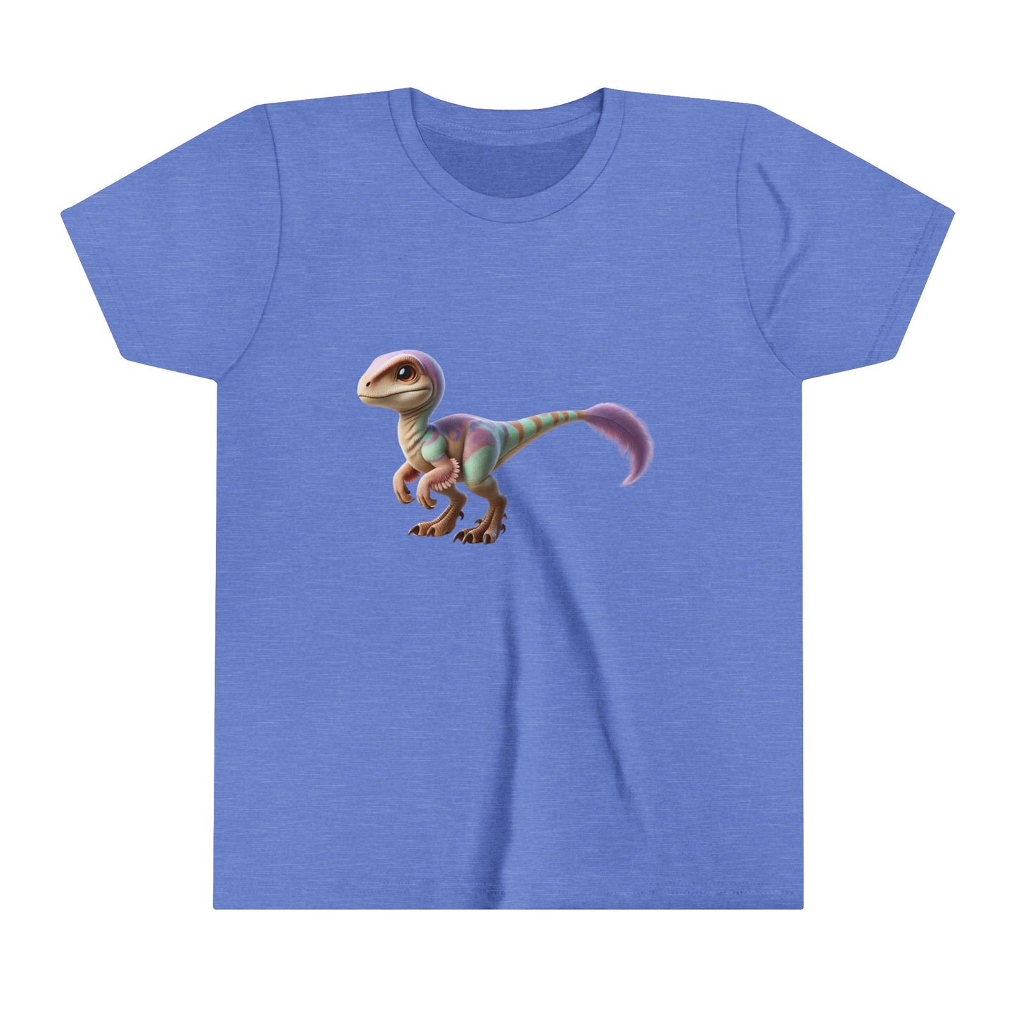 Youth Dreamy Pastel Velociraptor Tee – Soft & Stylish Dino Vibes in Lavender & Mint! 🦖💜🌿 - Unisex Jersey Short Sleeve Tee Super Comfy Dino T-Shirt Gift