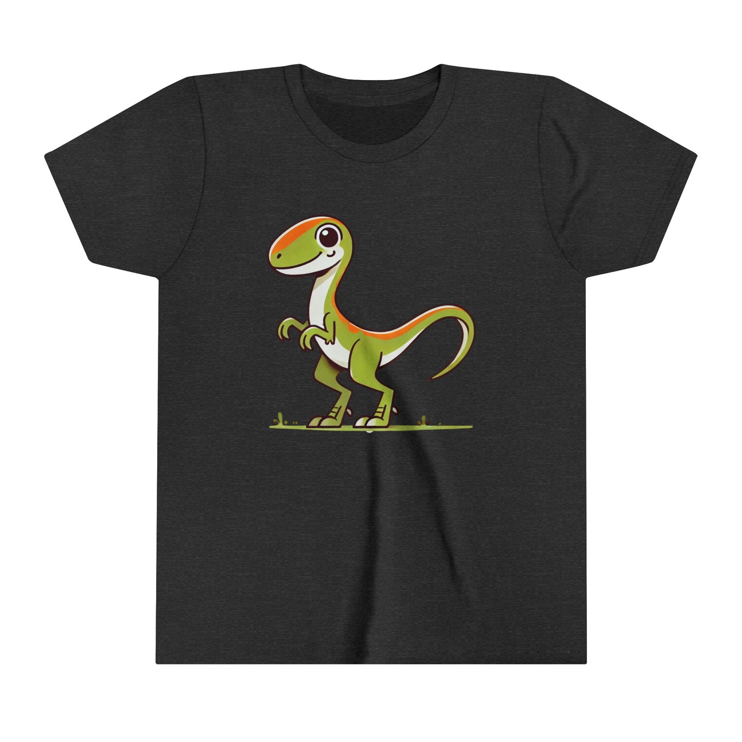 Youth Adorable Green Velociraptor Tee – Perfect for Dino Lovers! 🌿🦖💚 - Unisex Jersey Short Sleeve Tee Super Comfy Dino T-Shirt Gift